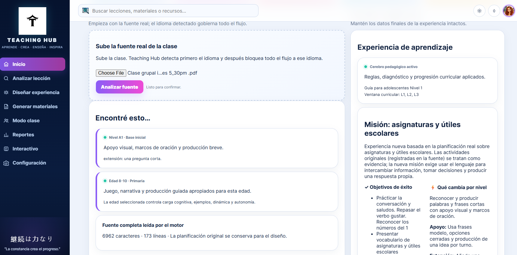 Teaching Hub source upload